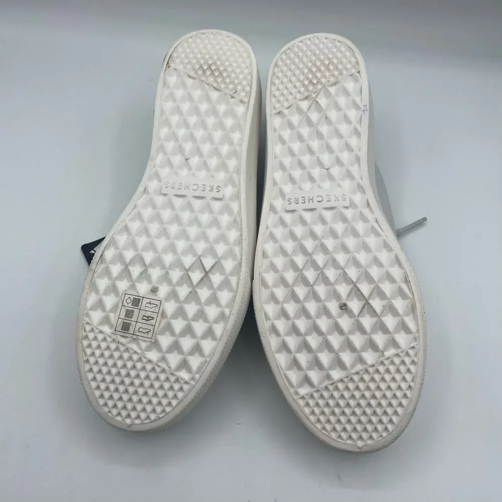 Skechers Street Poppy Stream Lined Mesh Knit Shoes Comfort Gray Womens 7.5
